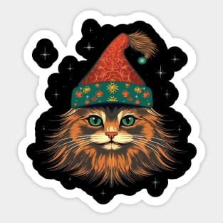 Somali Cat Christmas Sticker